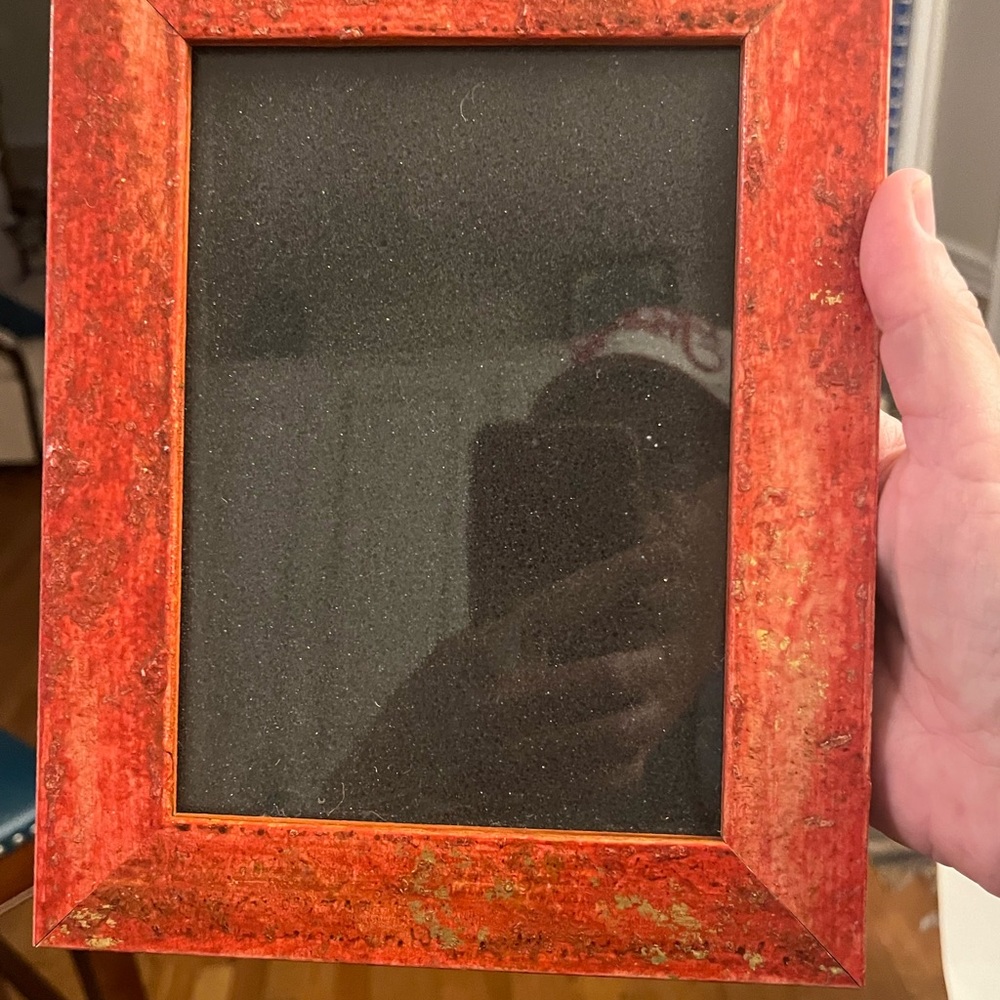5x7 orange and gold picture frame